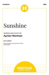 Sunshine SSA choral sheet music cover